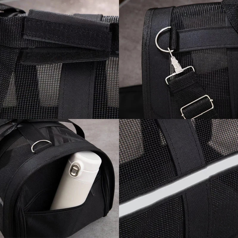 Bolsa de Transporte Respirável para Cães e Gatos