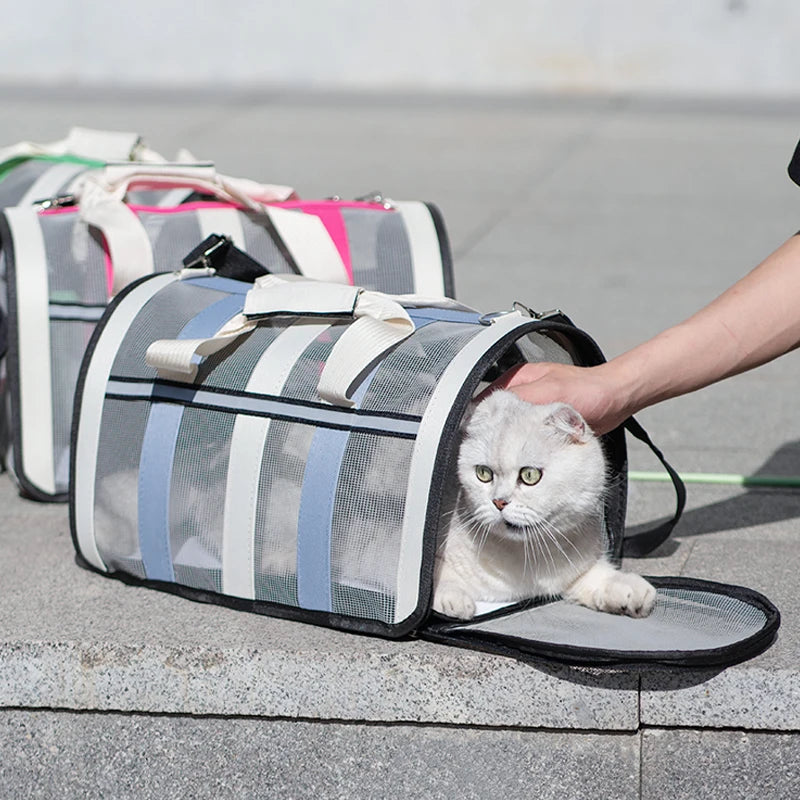 Bolsa de Transporte Respirável para Cães e Gatos
